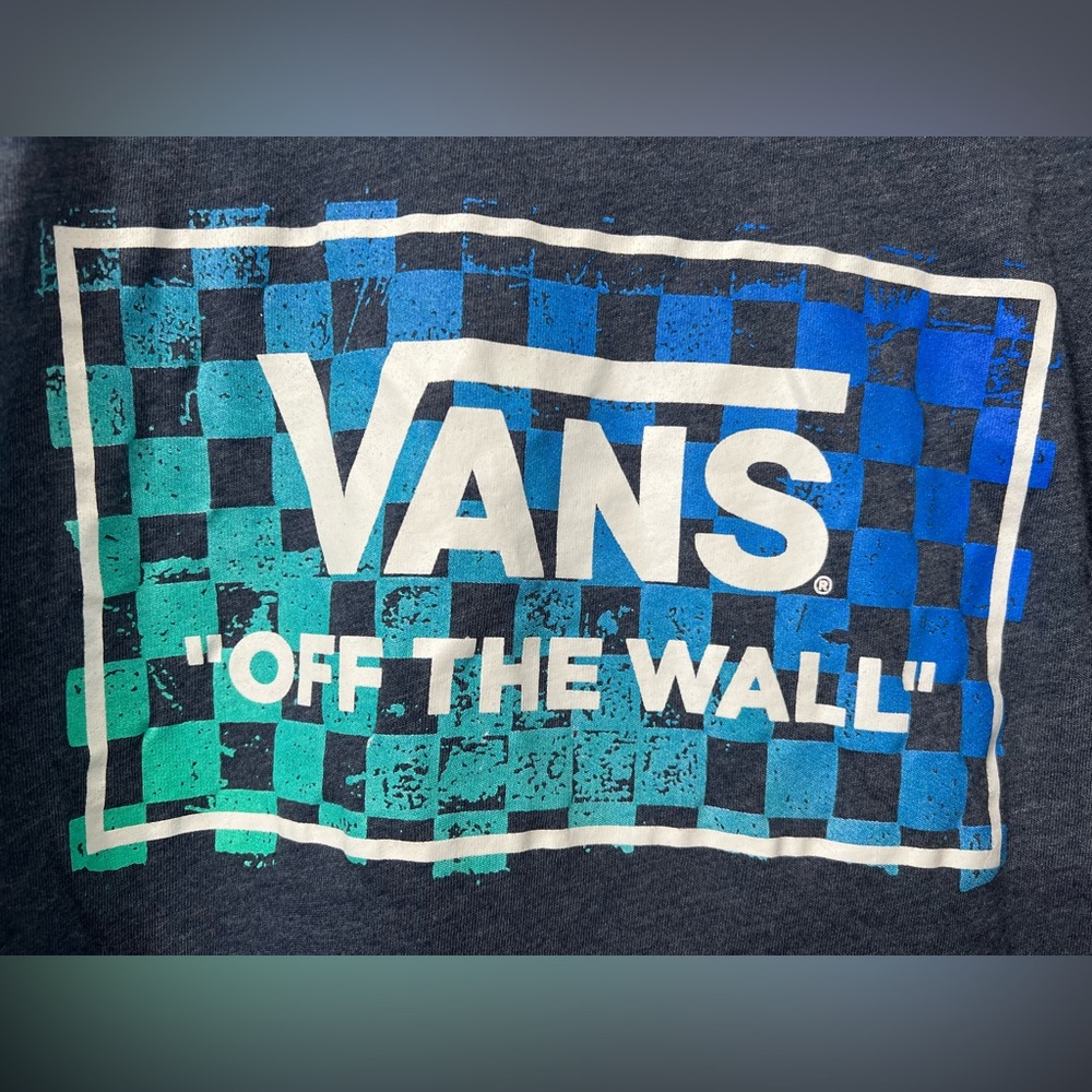 Vans Off The Wall Blue Long Sleeve T-Shirt - Picture 3 of 7